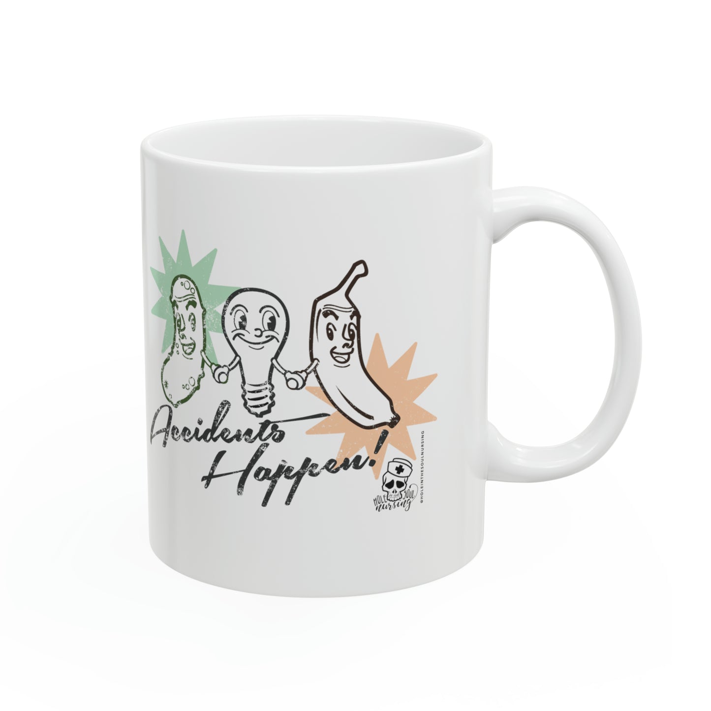 Accidents Happen Ceramic Mug, 11oz