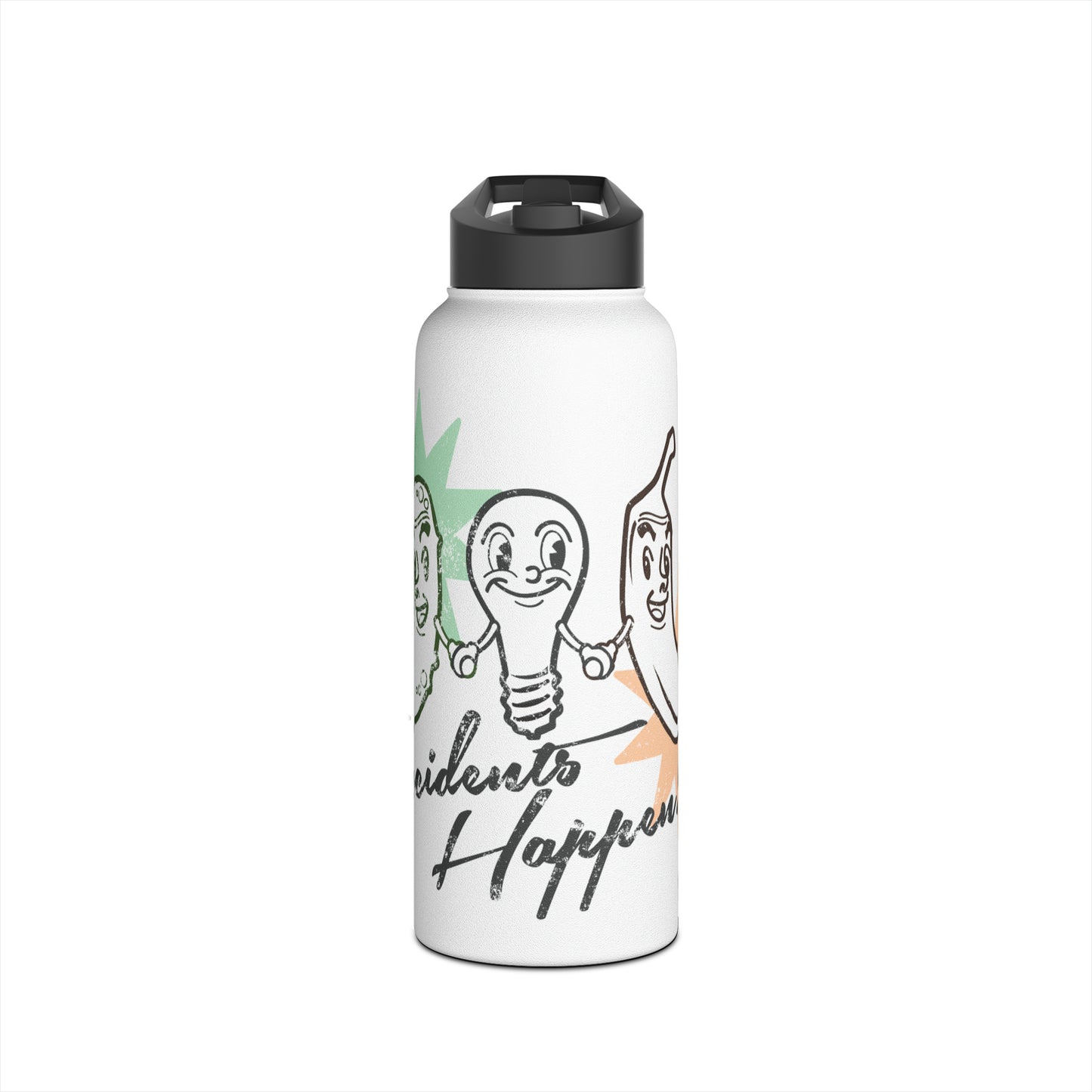 Accidents Happen Stainless Steel Water Bottle, 32oz